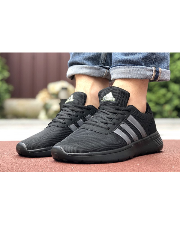 Мужские кроссовки Adidas черные с серым
