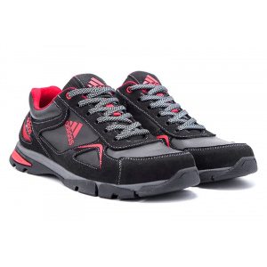 Чоловічі кросівки Adidas черые з червоним (black-red)