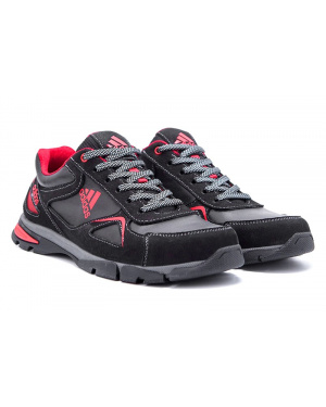 Чоловічі кросівки Adidas черые з червоним (black-red)