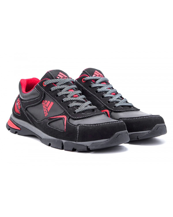 Чоловічі кросівки Adidas черые з червоним (black-red)