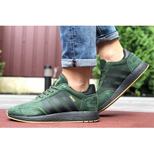 Мужские кроссовки Adidas Iniki Runner зеленые