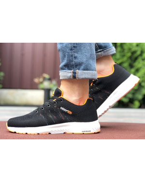 Чоловічі кросівки Adidas Neo чорні з помаранчевим