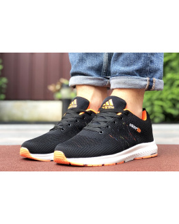 Чоловічі кросівки Adidas Neo чорні з помаранчевим