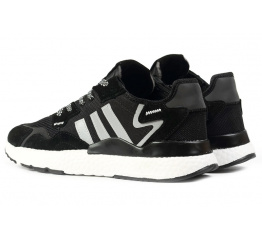 Купить Мужские кроссовки Adidas Nite Jogger BOOST черные с белым в Украине