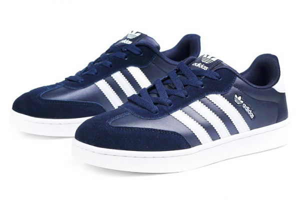 Мужские кроссовки Adidas Originals темно-синие с белым