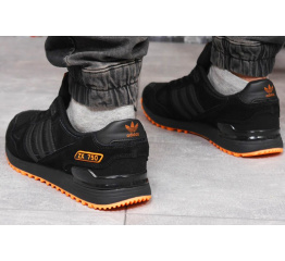 Купить Мужские кроссовки Adidas Originals ZX 750 черные с оранжевым (black/orange) в Украине