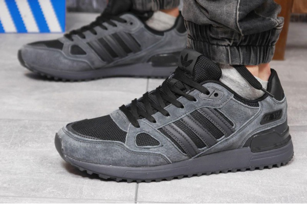 Мужские кроссовки Adidas Originals ZX 750 темно-серые (dk-grey)