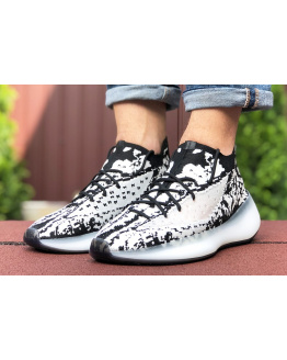 Чоловічі кросівки Adidas Yeezy Boost 380 білі з чорним
