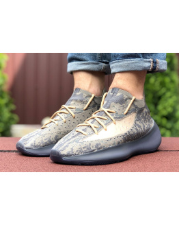 Чоловічі кросівки Adidas Yeezy Boost 380 сірі з бежевим