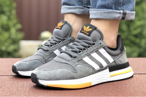 Мужские кроссовки Adidas Zx 500 RM серые