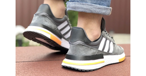 Купить мужские кроссовки Adidas Zx 500 RM серые
