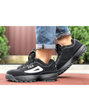 Мужские кроссовки Fila Disruptor 2 Premium черные с белым