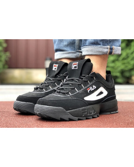 Мужские кроссовки Fila Disruptor 2 Premium черные с белым