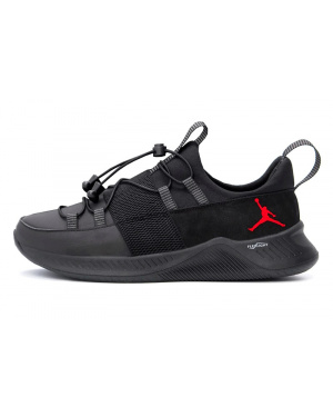 Мужские кроссовки Jordan черные с красным (black-red)