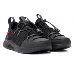 Мужские кроссовки Jordan черные с красным (black-red)