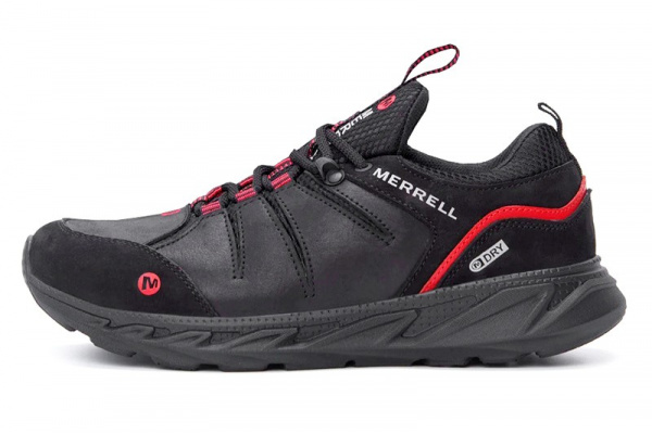 Мужские кроссовки Merrell черные с красным (black-red)