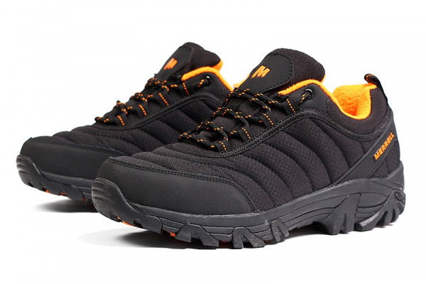 Мужские кроссовки Merrell черные с оранжевым