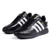 Мужские кроссовки на меху Adidas Iniki Runner черные с белым