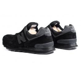 Купить Мужские кроссовки на меху New Balance 574 Fur черные в Украине
