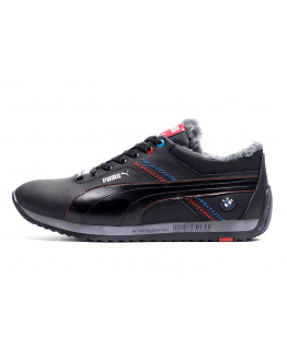 Мужские кроссовки на меху Puma BMW Motorsport Fur черные