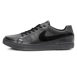 Мужские кроссовки Nike Air черные (black-leather)