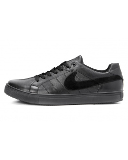 Мужские кроссовки Nike Air черные (black-leather)
