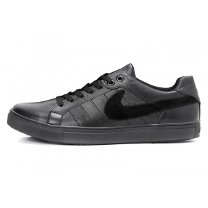 Мужские кроссовки Nike Air черные (black-leather)