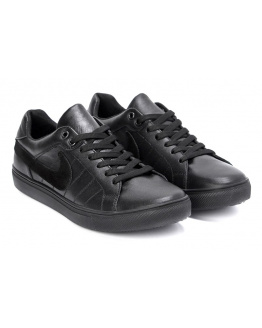 Мужские кроссовки Nike Air черные (black-leather)