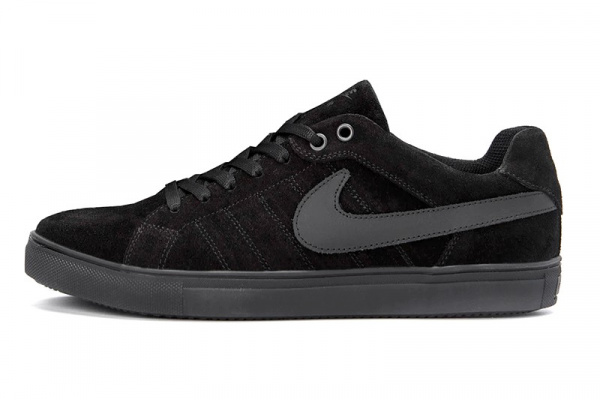 Мужские кроссовки Nike Air черные (black-suede)