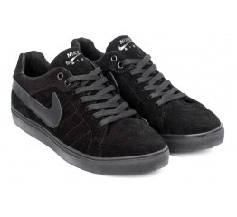 Мужские кроссовки Nike Air черные (black-suede)