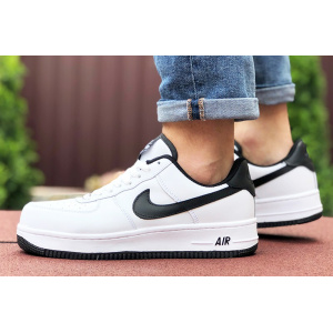 Мужские кроссовки Nike Air Force 1 белые с черным