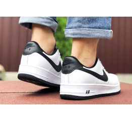 Мужские кроссовки Nike Air Force 1 белые с черным