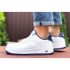 Мужские кроссовки Nike Air Force 1 белые с синим