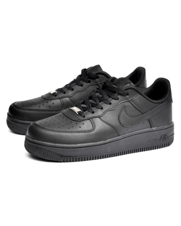 Мужские кроссовки Nike Air Force 1 черные (black)