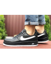Мужские кроссовки Nike Air Force 1 черные с белым