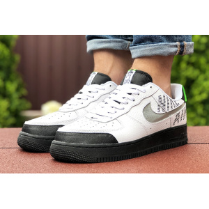 Мужские кроссовки Nike Air Force 1 low белые с черным