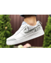 Купить Мужские кроссовки Nike Air Force 1 low белые с серым