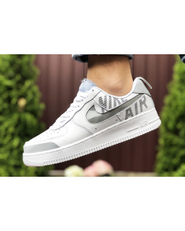 Чоловічі кросівки Nike Air Force 1 low білі з сірим