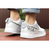 Купить Мужские кроссовки Nike Air Force 1 low белые с серым