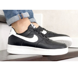 Купить Мужские кроссовки Nike Air Force 1 Low черные с белым (black/white)