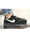 Мужские кроссовки Nike Air Force 1 Low черные с белым (black/white/suede)