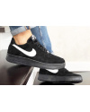 Купить Мужские кроссовки Nike Air Force 1 Low черные с белым (black/white/suede)