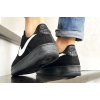 Купить Мужские кроссовки Nike Air Force 1 Low черные с белым (black/white/suede)