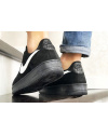 Купить Мужские кроссовки Nike Air Force 1 Low черные с белым (black/white/suede)