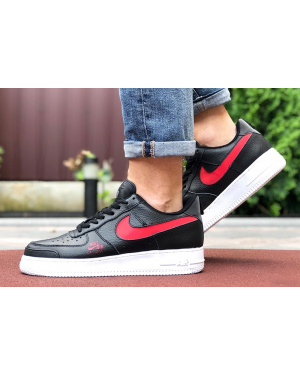 Чоловічі кросівки Nike Air Force 1 Low чорні з червоним