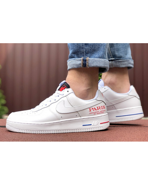 Мужские кроссовки Nike Air Force 1 NBA Paris Game 2020 белые