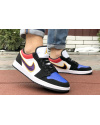 Купить Мужские кроссовки Nike Air Jordan 1 Retro Low белые с фиолетовым