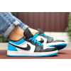 Мужские кроссовки Nike Air Jordan 1 Retro Low белые с синим