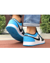 Купить Чоловічі кросівки Nike Air Jordan 1 Retro Low білі з синім