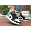 Купить Мужские кроссовки Nike Air Jordan 1 Retro Low белые с зеленым